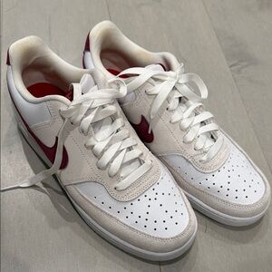 Nike Women's White and Red Sneakers